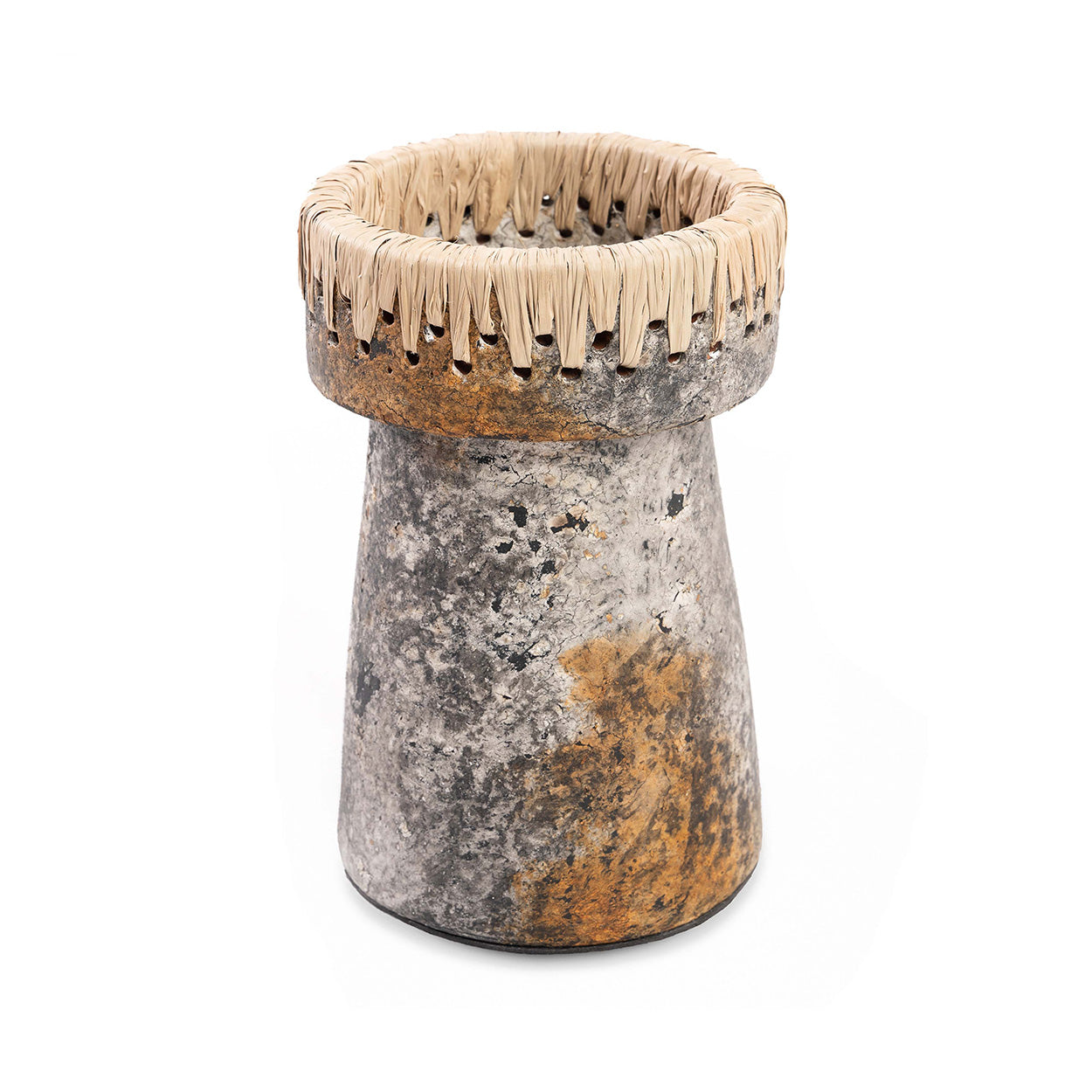 Pretty Candle Holder - Antique Grey - Large
