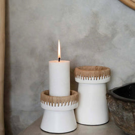 The Pretty Candle Holder - White Natural - S