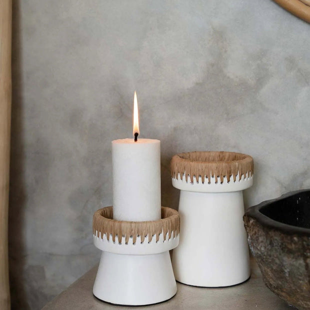 The Pretty Candle Holder - White Natural - S