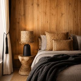 The Pandan Table Lamp - Black Natural
