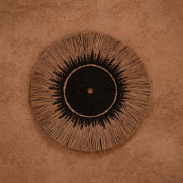 Raffia Macramé Wall Decoration - Black/Natural