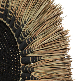 Raffia Macramé Wall Decoration - Black/Natural