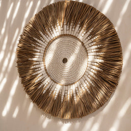 The Raffia Macramé Wall Décor - White/Natural