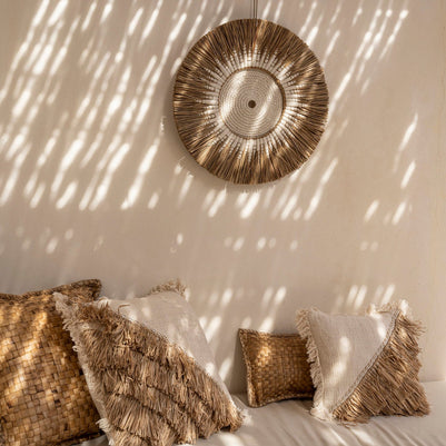 The Raffia Macramé Wall Décor - White/Natural