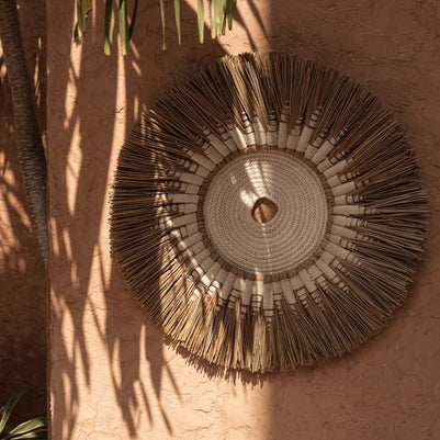 The Raffia Macramé Wall Décor - White/Natural