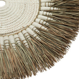 The Raffia Macramé Wall Décor - White/Natural