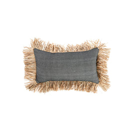 The Cotton Bonita Cushion Cover - Natural Black - 30 x 50 cm