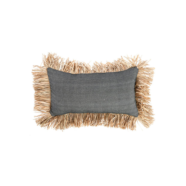The Cotton Bonita Cushion Cover - Natural Black - 30 x 50 cm