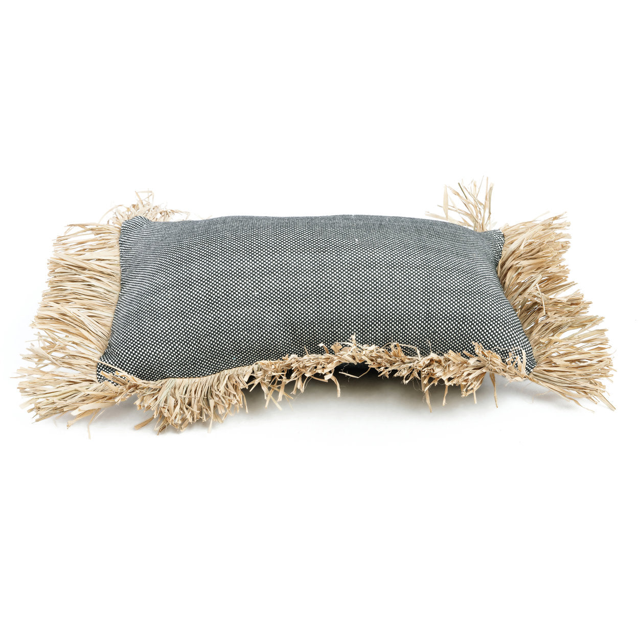 The Cotton Bonita Cushion Cover - Natural Black - 30 x 50 cm