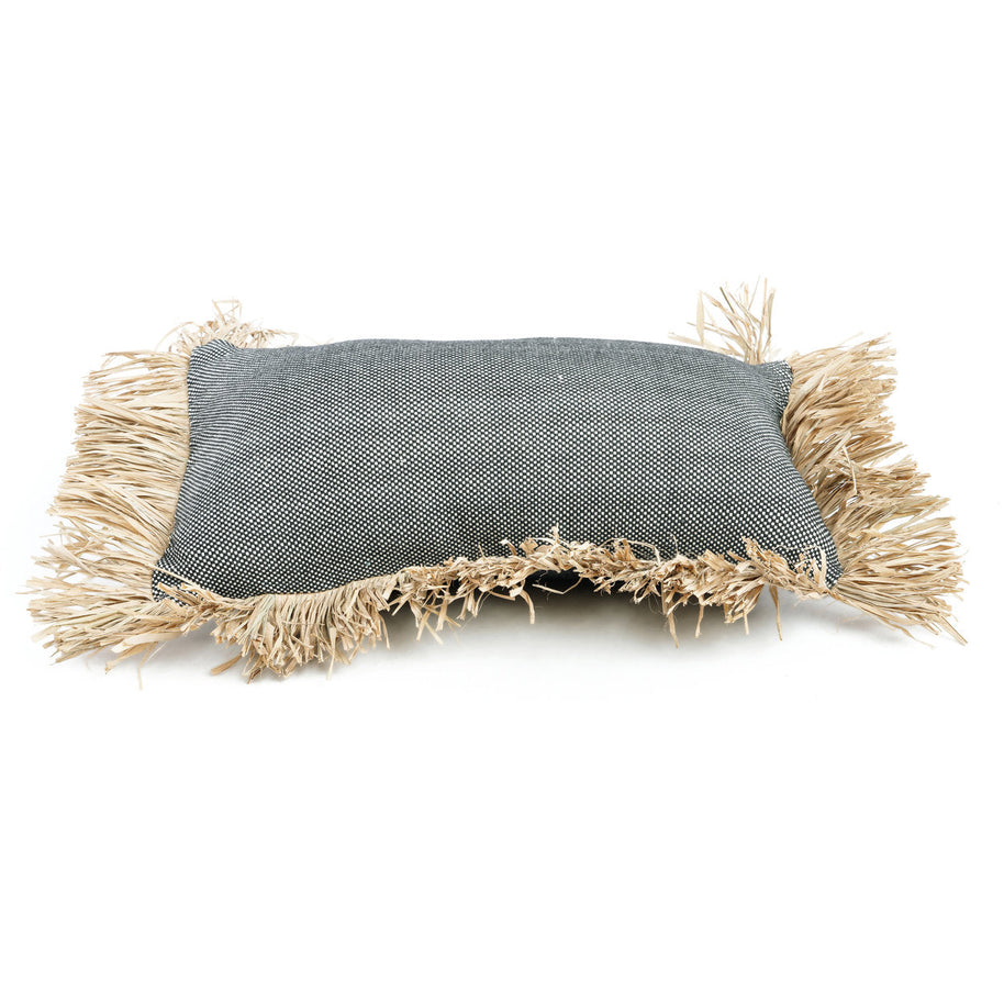 The Cotton Bonita Cushion Cover - Natural Black - 30 x 50 cm