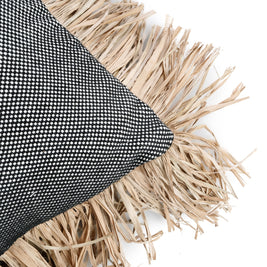 The Cotton Bonita Cushion Cover - Natural Black - 30 x 50 cm