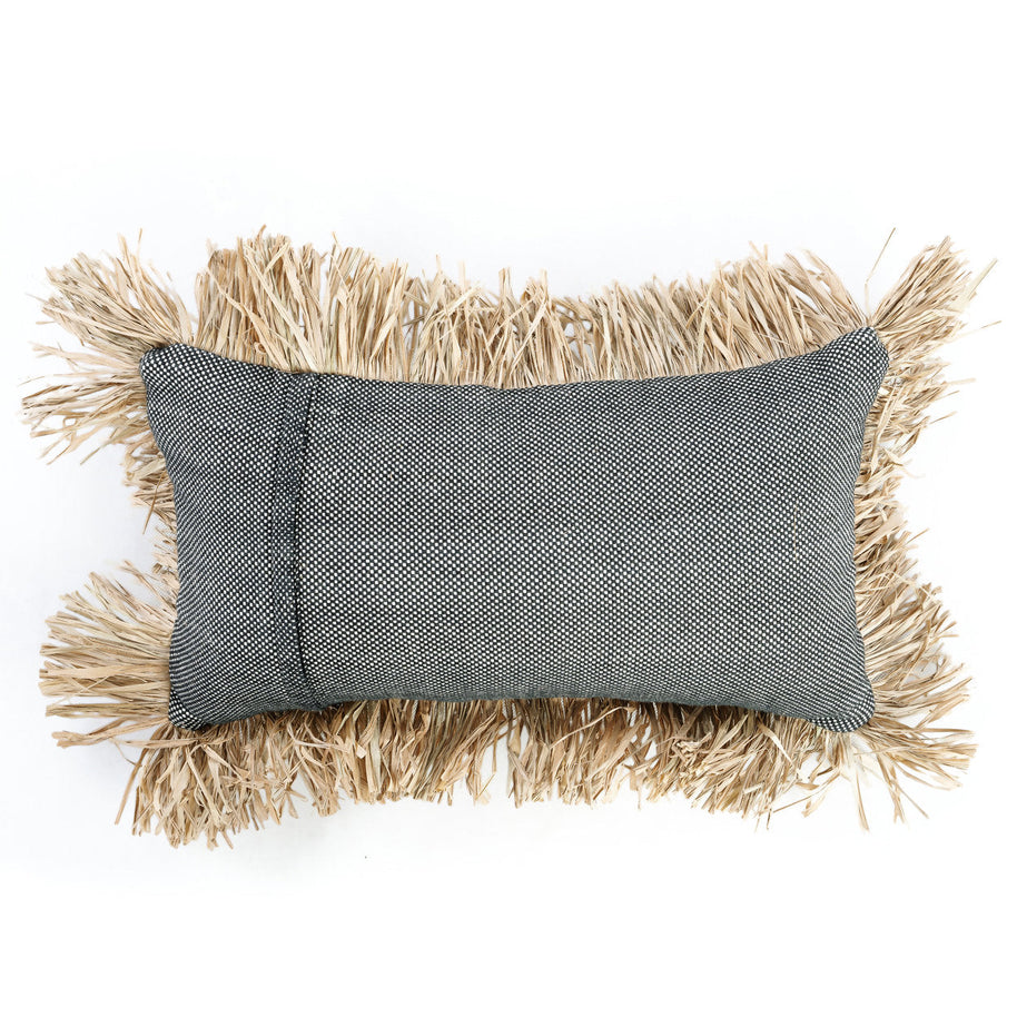 The Cotton Bonita Cushion Cover - Natural Black - 30 x 50 cm
