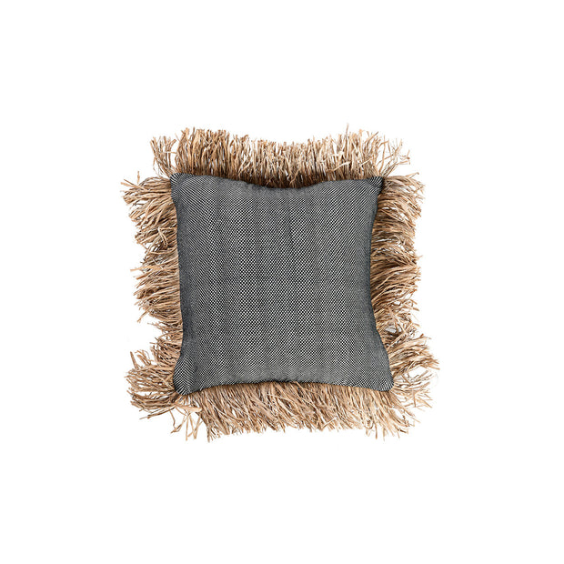 The Cotton Bonita Cushion Cover - Natural Black - 40x40