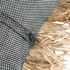 The Cotton Bonita Cushion Cover - Natural Black - 40x40