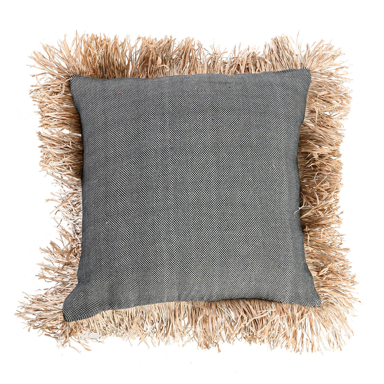 The Cotton Bonita Cushion Cover - Natural Black - 60 x 60 cm