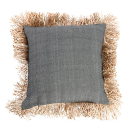 The Cotton Bonita Cushion Cover - Natural Black - 60 x 60 cm
