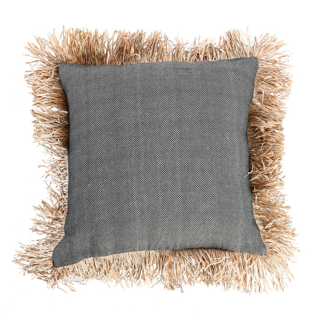 The Cotton Bonita Cushion Cover - Natural Black - 60 x 60 cm