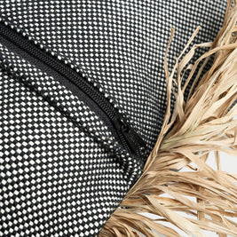 The Cotton Bonita Cushion Cover - Natural Black - 60 x 60 cm