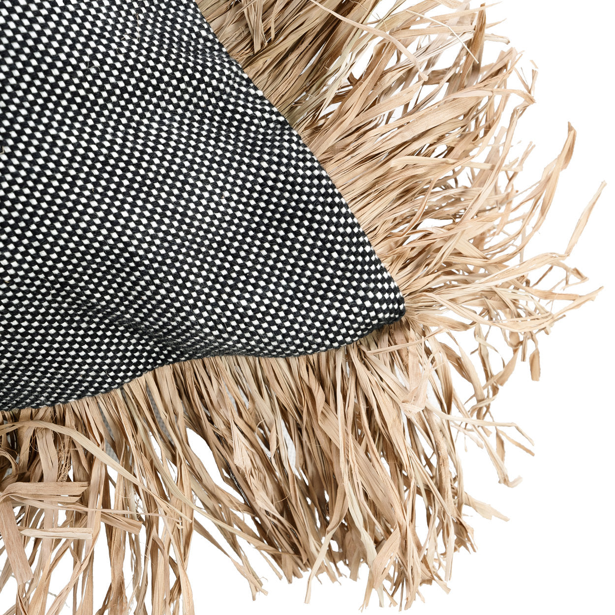 The Cotton Bonita Cushion Cover - Natural Black - 60 x 60 cm