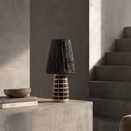 The Naxos Table Lamp - Black/Natural