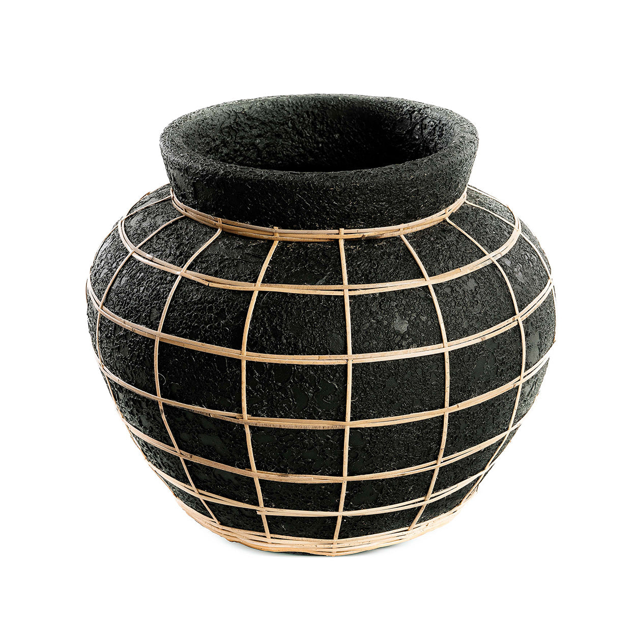 The Belly Vase - Black Natural - Large