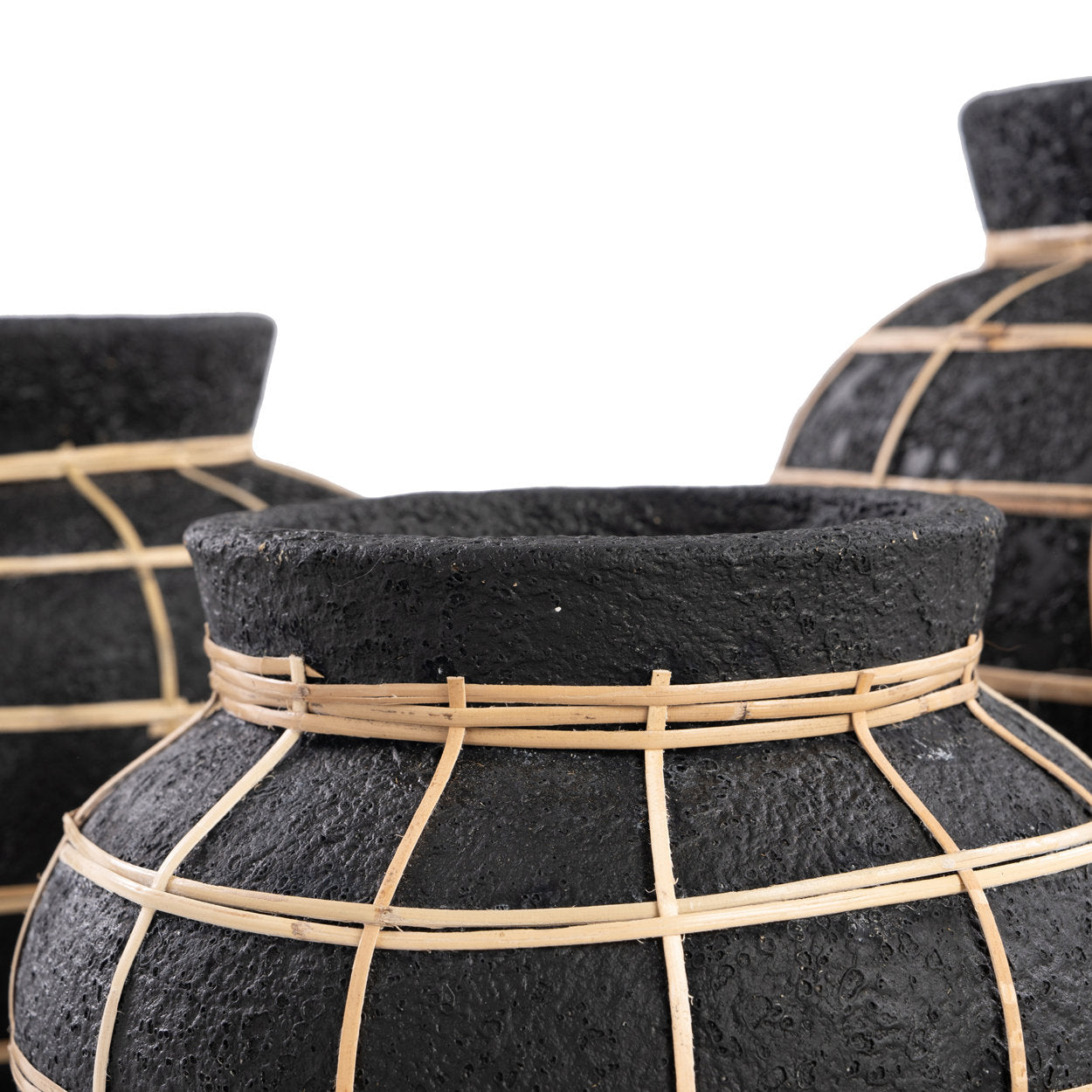 The Belly Vase - Black Natural - Large