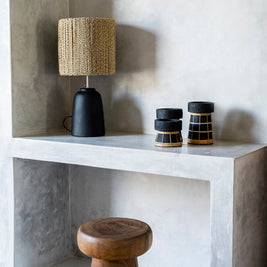 The Serene Candle Holder - Black Natural - S