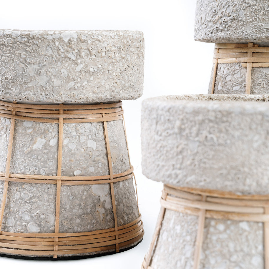 The Serene Candle Holder - Natural Concrete - Large