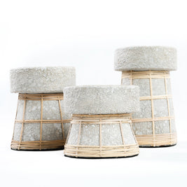 The Serene Candle Holder - Natural Concrete - Large