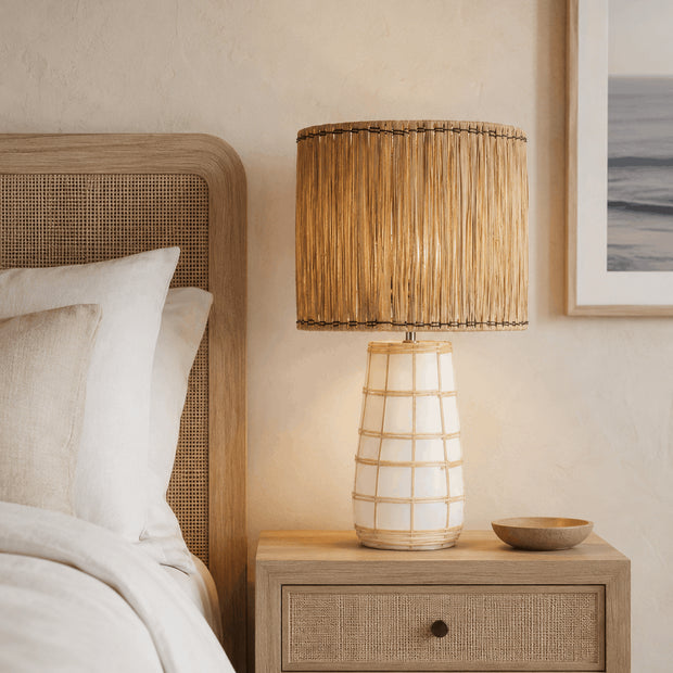 The Molokai Table Lamp - White Natural