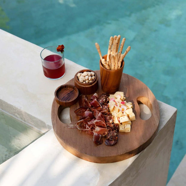 Teak Root Tray - Natural - Large