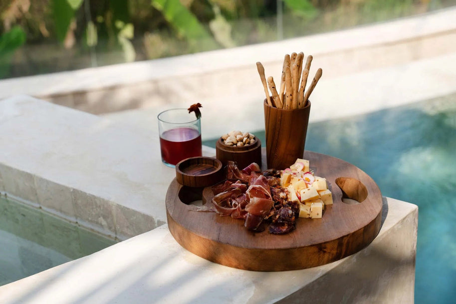 Teak Root Tray - Natural - Large