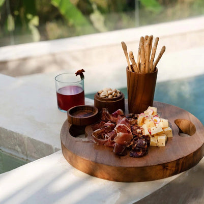 Teak Root Tray - Natural - Large