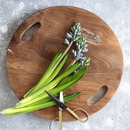 Teak Root Tray - Natural - Large