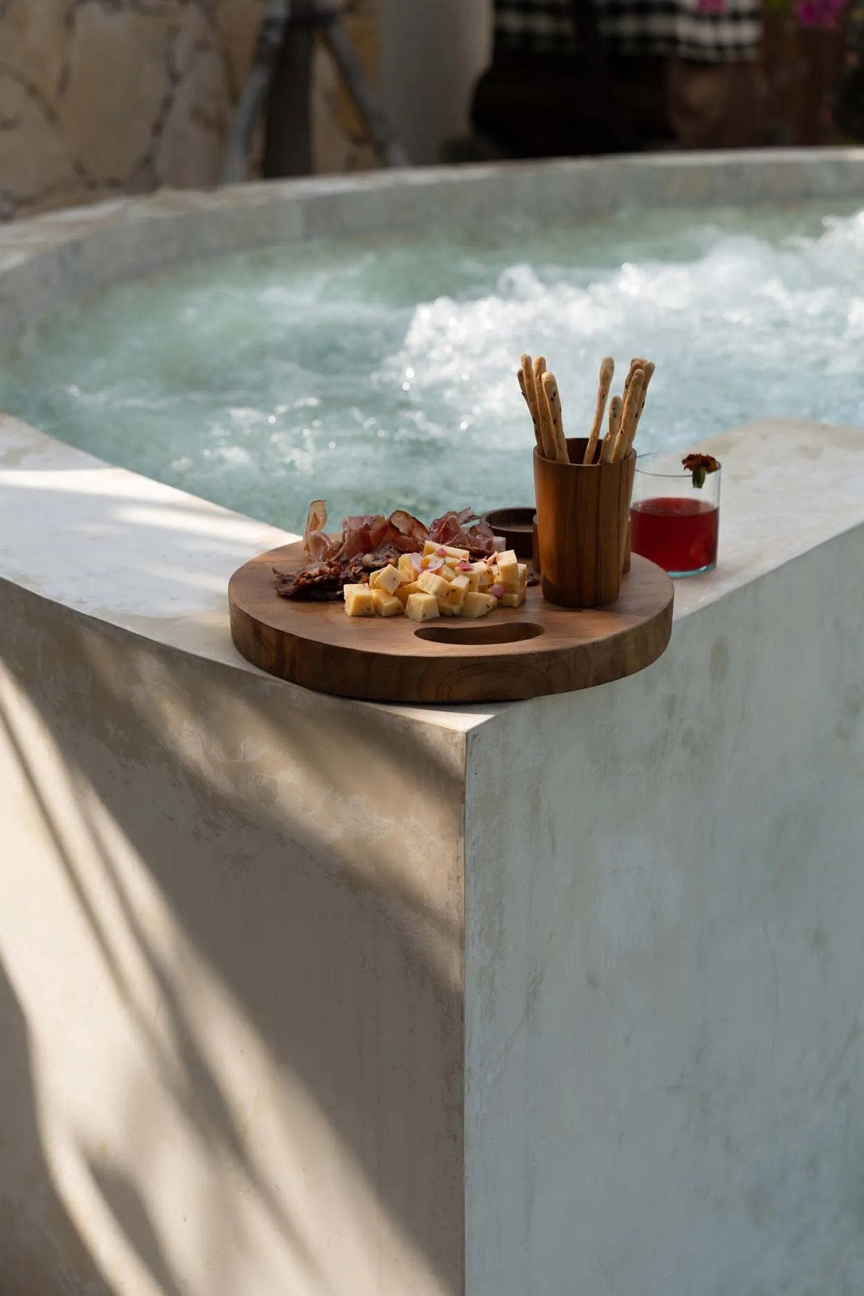Teak Root Tray - Natural - M