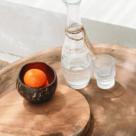 Teak Root Tray - Natural - M