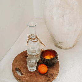 Teak Root Tray - Natural - M