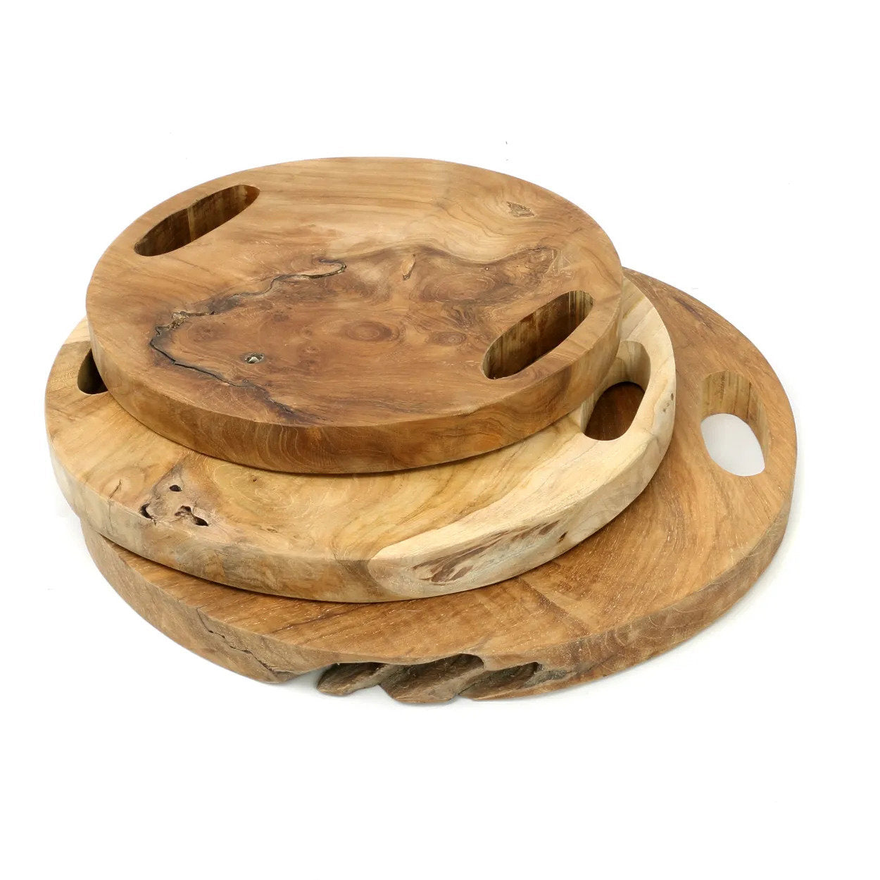 Teak Root Tray - Natural - M