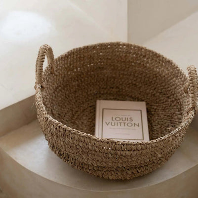 The Raffia Basket Trays - Natural - L