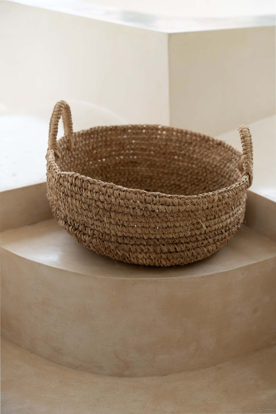 The Raffia Basket Trays - Natural - L