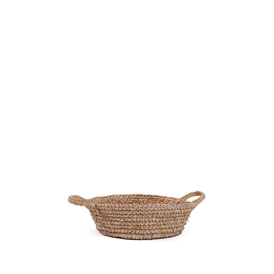 Raffia Basket Tray - Natural - Small