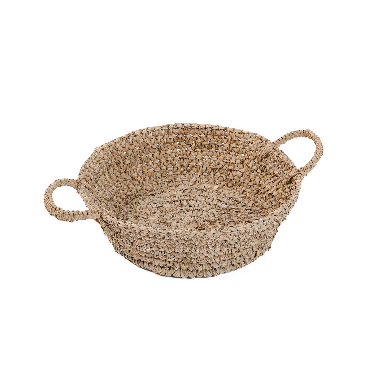 Raffia Basket Tray - Natural - Small