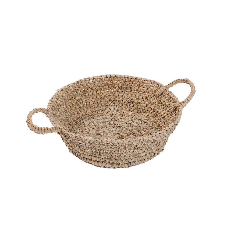Raffia Basket Tray - Natural - Small