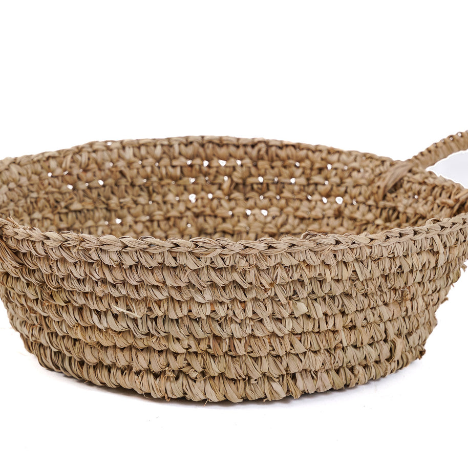 Raffia Basket Tray - Natural - Small
