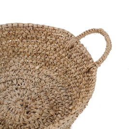 Raffia Basket Tray - Natural - Small