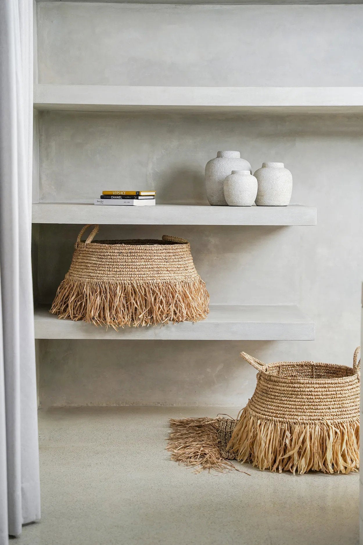 The Raffia Deluxe Baskets - Natural - Large