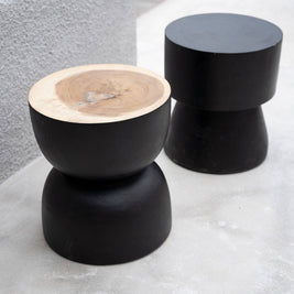 The Karbun Stool - Black/Natural