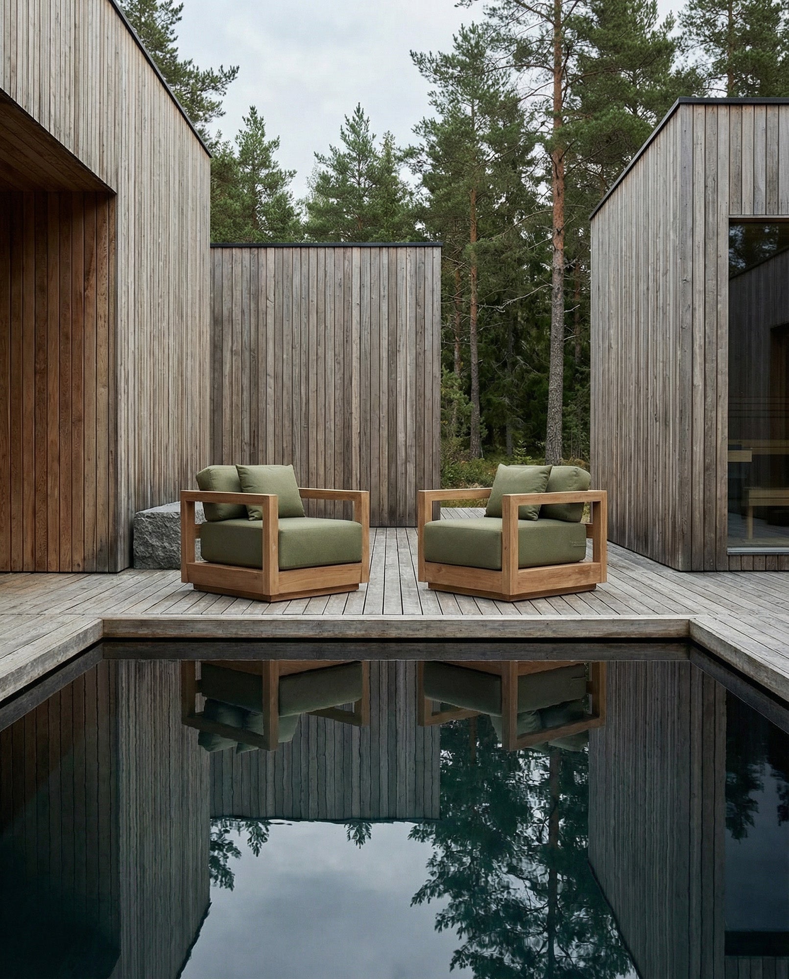 The Umalas One-seater Sofa - Outdoor - Green Algae