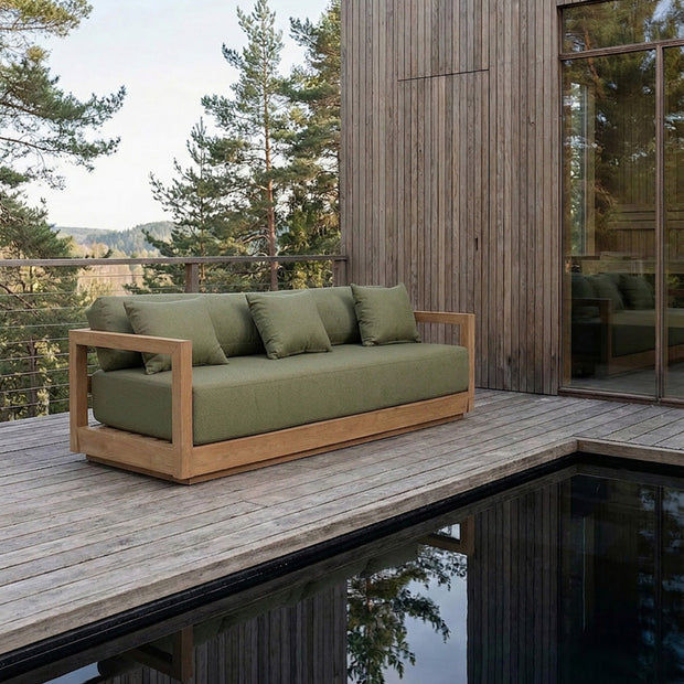 The Umalas Three-Seater Sofa - Outdoor - Green Alga