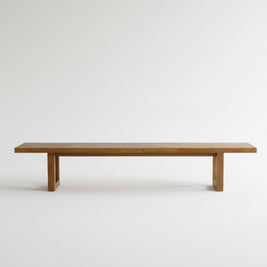 Bench with square foot - natural - 220